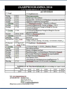 Jaarprogramma 2016